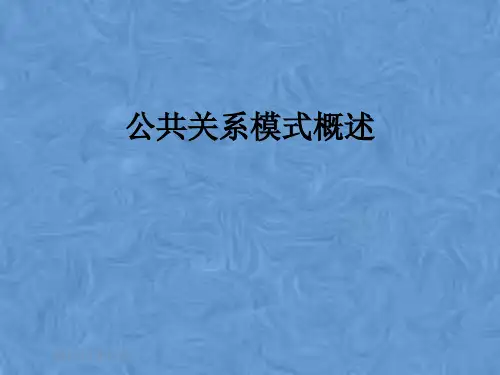 公共关系模式概述