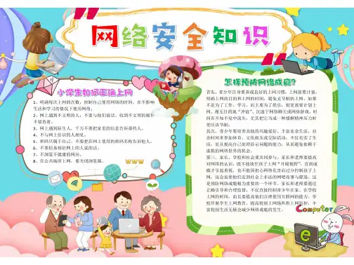 网络安全手抄报 小学六年级