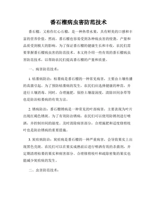 番石榴病虫害防范技术