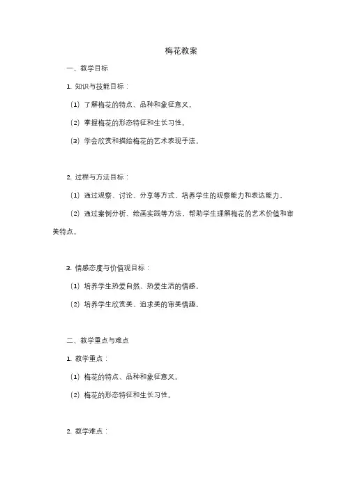 梅花优秀教案