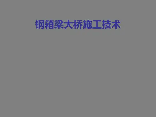 钢箱梁大桥施工技术PPT培训课件