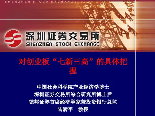 陆满平 创业板“七新三高”的具体把握