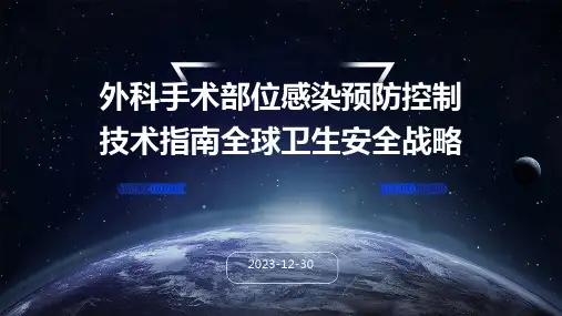 外科手术部位感染预防控制技术指南全球卫生安全战略