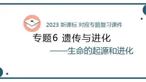 生命的起源和进化-2023年中考生物新课标一轮复习课件