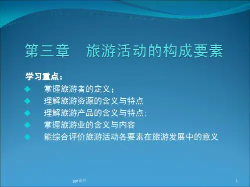 旅游活动的构成要素  ppt课件