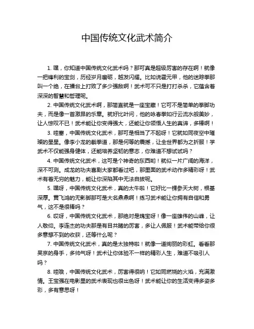 中国传统文化武术简介