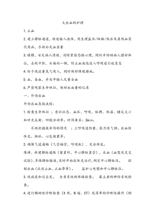 大出血的护理(2)