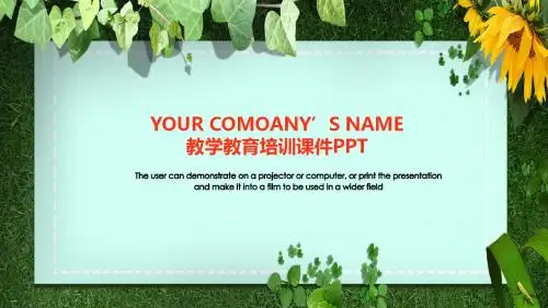 小清新教学教育培训课件PPT模板