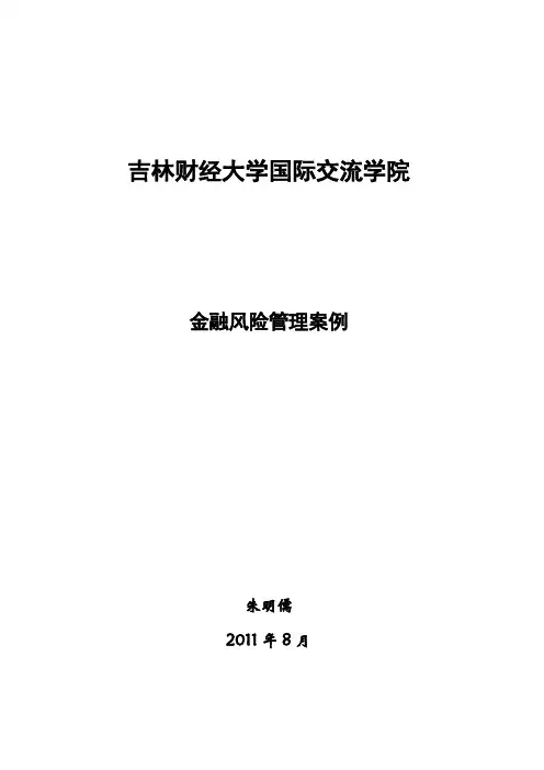 金融风险管理案例