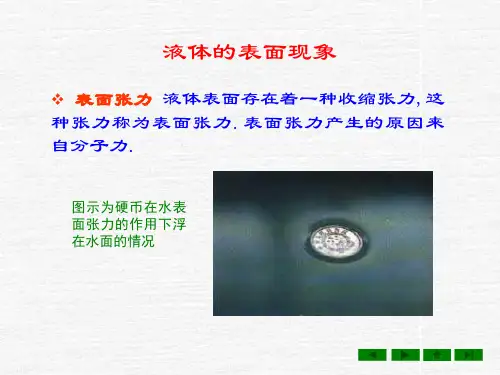 液体的表面现象