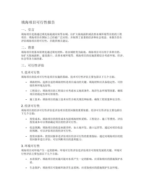 填海项目可行性报告