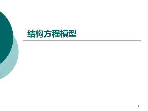 应用统计学第十章结构方程模型PPT课件