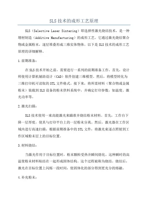 SLS技术的成形工艺原理