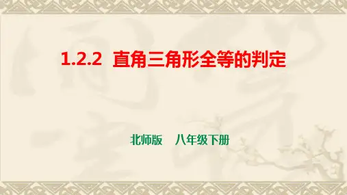 北师大版八年级数学下册.2直角三角形全等的判定课件