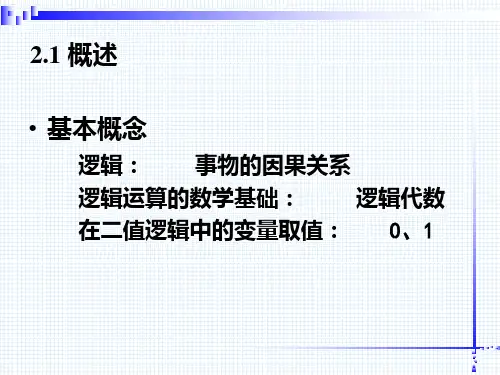 数字电子技术基础第五版阎石第02章逻辑代数基础1