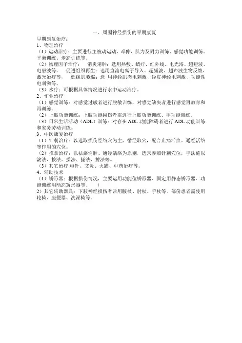 急性期康复指南及规范