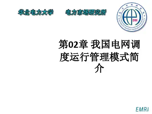 第02章 我国电网调度运行管理模式简介ppt课件