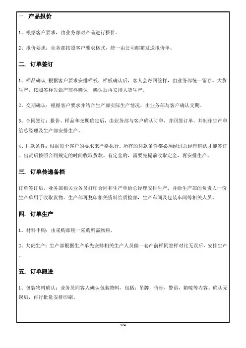 外贸订单作业指导书-绝密版