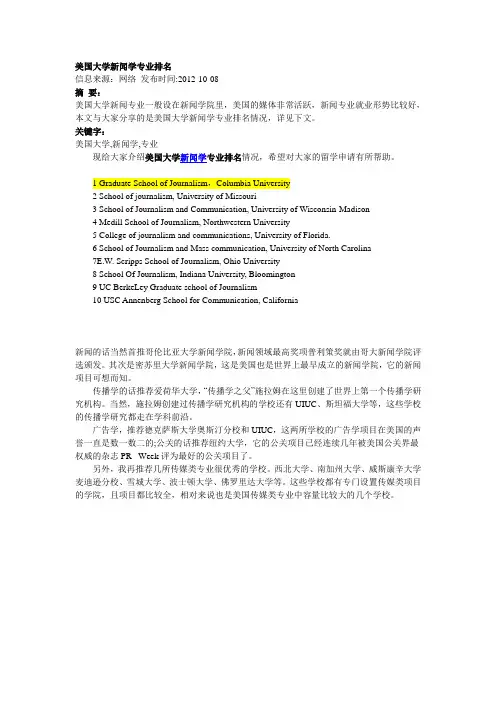 美国新闻排名