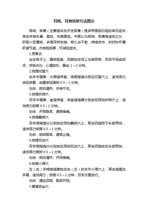 耳鸣、耳聋按摩方法图示
