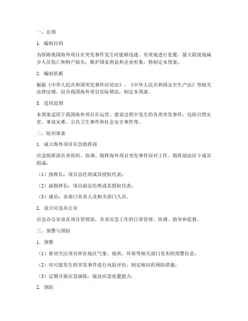 海外项目专项应急预案