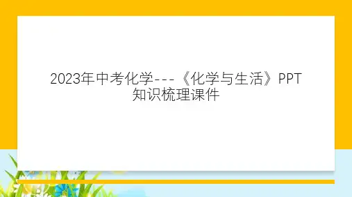 2023年中考化学---《化学与生活》PPT知识梳理课件