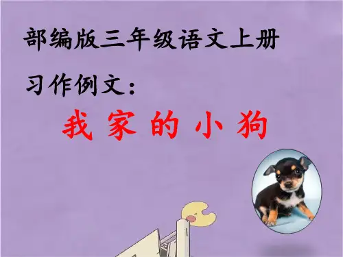 部编版三年级语文上册习作例文我家的小狗课件