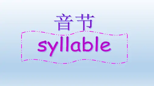 中考英语专题 -音节的划分及分类(共24张PPT)
