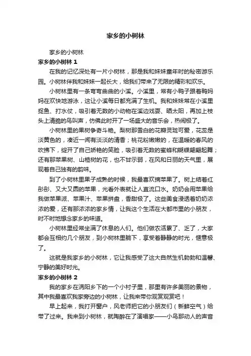 家乡的小树林