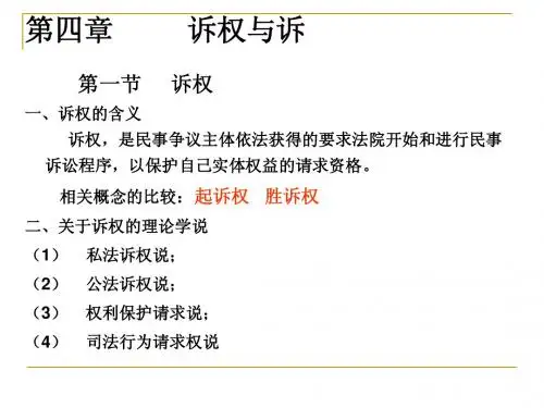 第四章  诉权与诉