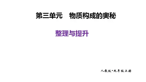 第三单元物质构成的奥秘整理与提升课件---九年级化学人教版(2024)上册         