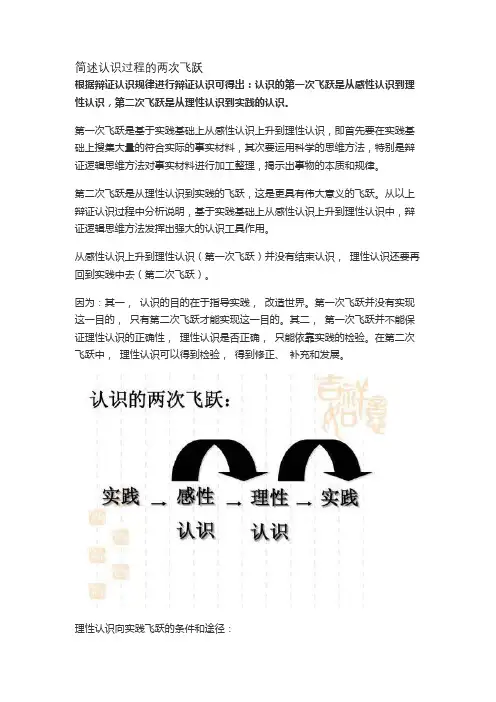简述认识过程的两次飞跃