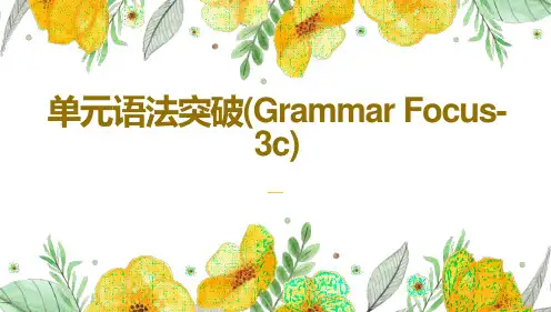 七上英语 Unit 4 单元语法突破(Grammar Focus-3c)