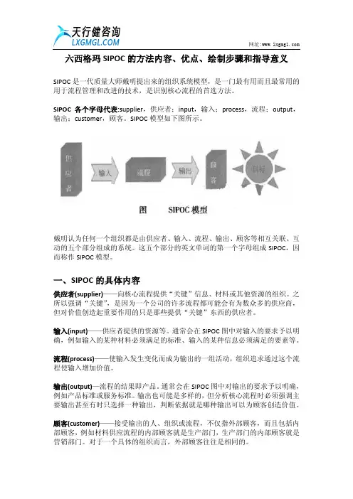6西格玛SIPOC的方法内容、优点、绘制步骤和指导意义