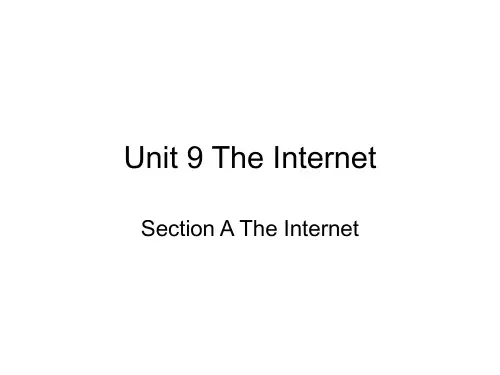 计算机英语课件Unit 9 The Internet