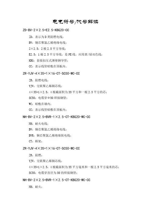 电气符号代号解读