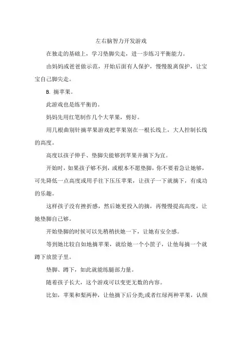 左右脑智力开发游戏