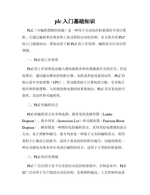 plc入门基础知识