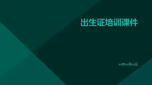 出生证培训课件