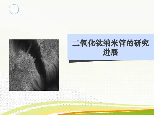 二氧化钛纳米管的研究进展  ppt课件