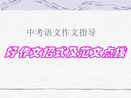 中考语文作文复习指导课件