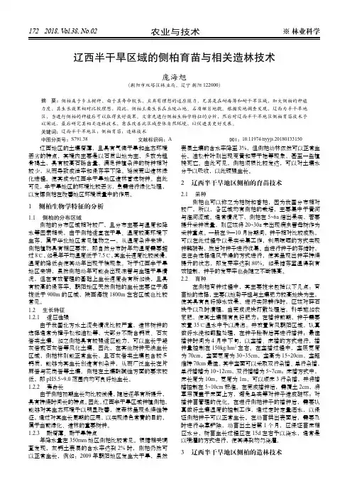 辽西半干旱区域的侧柏育苗与相关造林技术