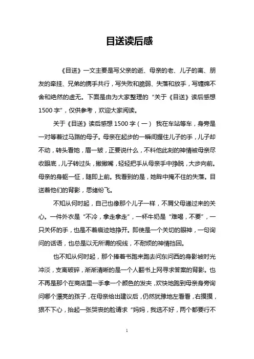 目送读后感