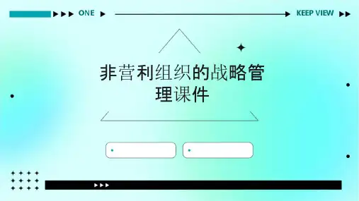 非营利组织的战略管理课件