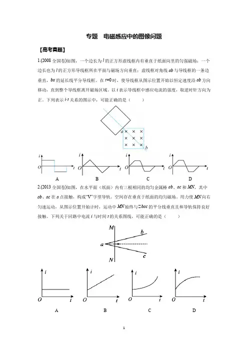 专题 电磁感应中的图像问题