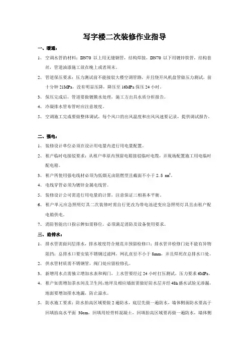 商场二次装修作业指导