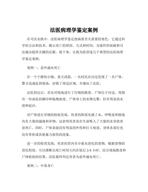 法医病理学鉴定案例