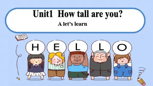 人教版六年级英语下册 Unit1 PA Let's learn 课件