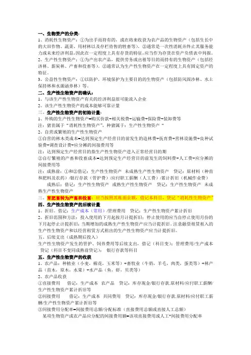 生产性生物资产书本内容