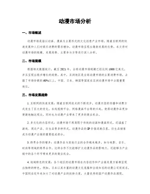 动漫市场分析